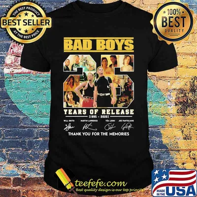 Bad boys 25 years of release 1995 2020 thank you for the memories signatures shirt