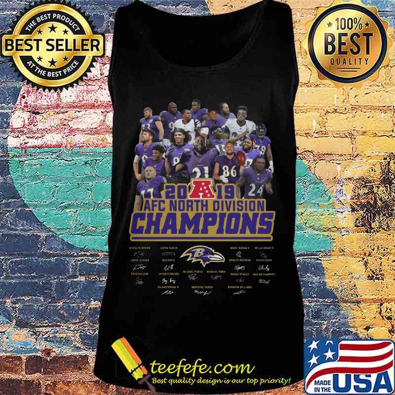 Baltimore ravens football 2019 afc north division champions signatures s Tank top Baltimore ravens football 2019 afc north division champions signatures s Tank top