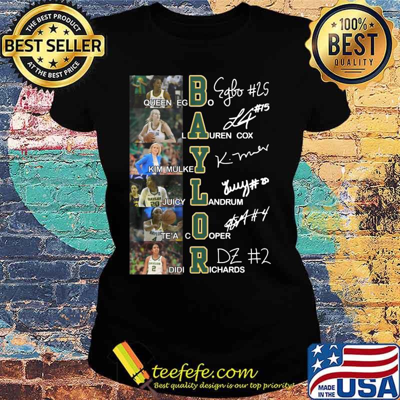 Baylor bears women's basketball players signatures s Ladies tee Baylor bears women's basketball players signatures s Ladies tee