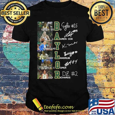 Baylor bears women's basketball players signatures shirt