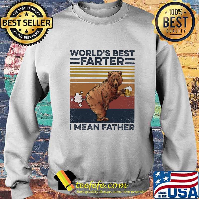 Bear drink beer world's best farter i mean father vintage retro s Sweater Bear drink beer world's best farter i mean father vintage retro s Sweater