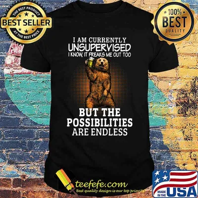 Bear i am currently unsupervised know it freaks me out too but the possibilities are endless shirt