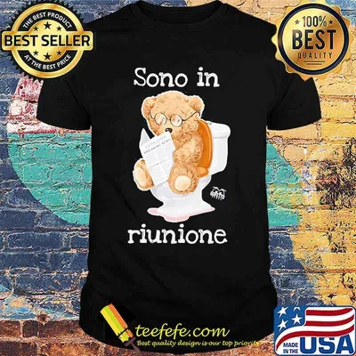 Bear reading newspaper sono in riunione shirt