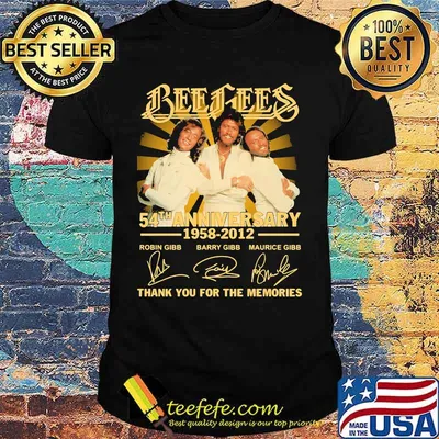 Bee gees 54th anniversary 1958 2020 thank you for the memories signatures shirt