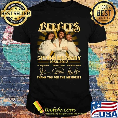 Bee gees 54th anniversary 1958 2020 thank you for the memories signatures shirt