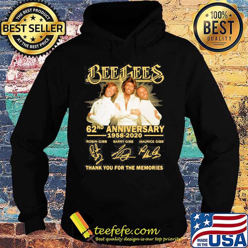 Bee gees 62nd anniversary 1958 2020 thank you for the memories signatures s Hoodie Bee gees 62nd anniversary 1958 2020 thank you for the memories signatures s Hoodie