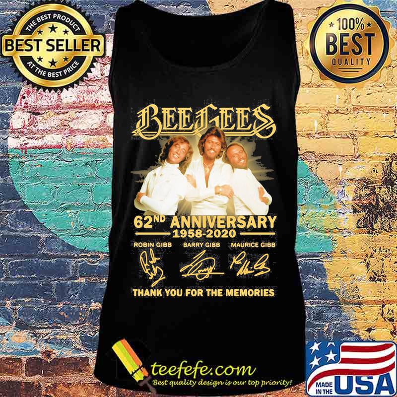 Bee gees 62nd anniversary 1958 2020 thank you for the memories signatures s Tank top Bee gees 62nd anniversary 1958 2020 thank you for the memories signatures s Tank top