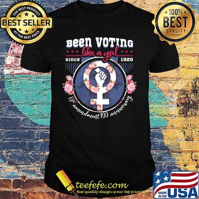 Been voting like a girl since 1920 19th amendment 100th anniversary flowers shirt