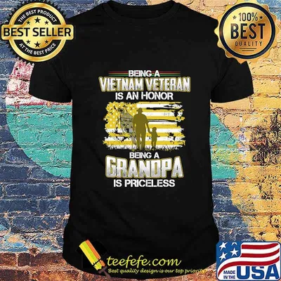 Being a vietnam veteran is an honor being a grandpa is priceless american flag independence day shirt