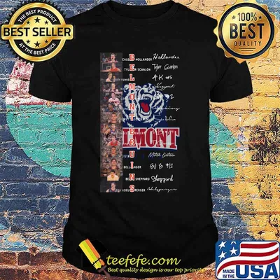 Belmont basketball name players signature shirt