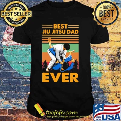 Best Jiu Jitsu Dad Ever Vintage Retro Shirt