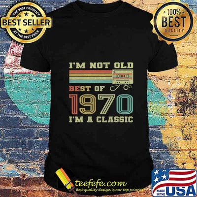 Best Of 1970 50th Birthday Gifts Cassette Tape Vintage T-Shirt