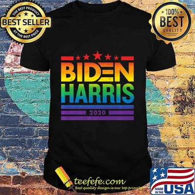 Biden Harris 2020 Rainbow Equality LGBTQ Pride Retro Vintage Shirt