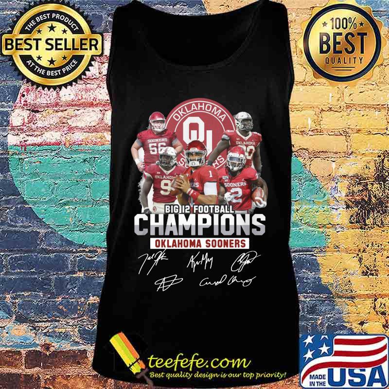 Big 12 football champions oklahoma ma sooners signatures s Tank top Big 12 football champions oklahoma ma sooners signatures s Tank top