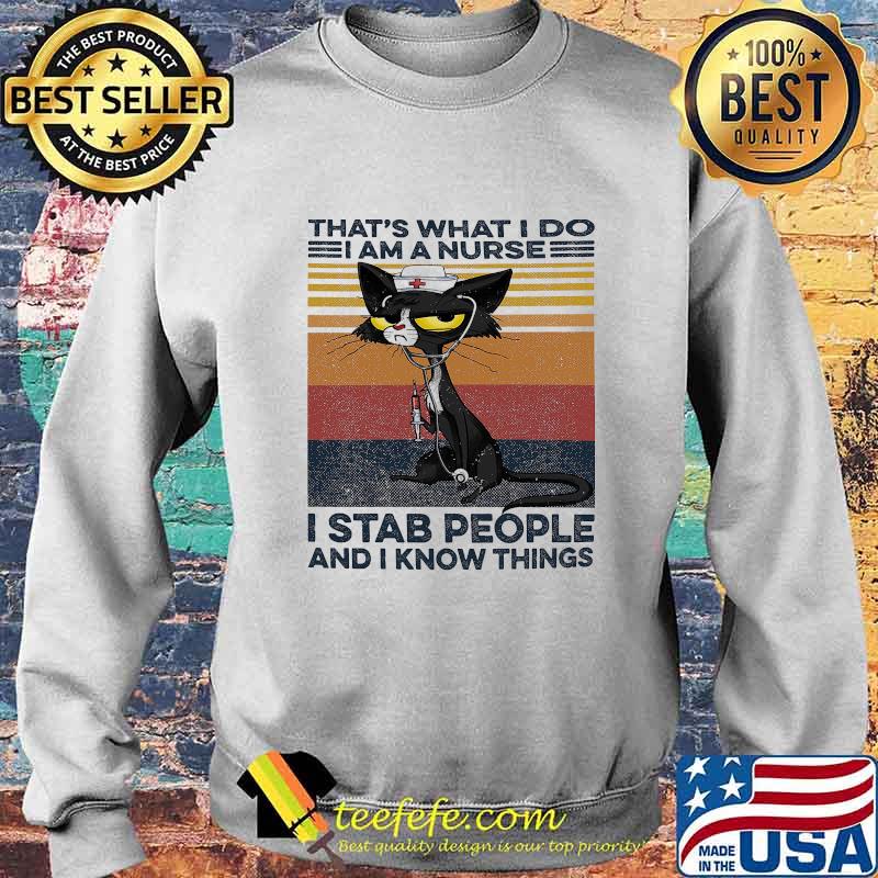 Black car that's what i do i am a nurse i stab people and i know things vintage retro s Sweater Black car that's what i do i am a nurse i stab people and i know things vintage retro s Sweater