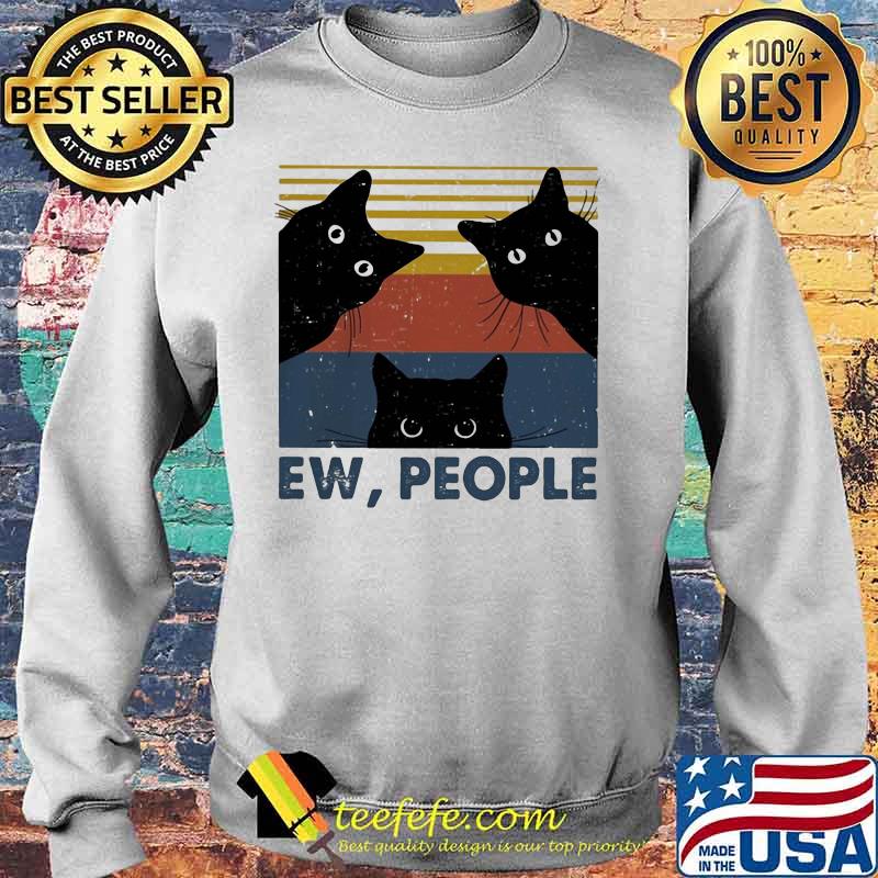 Black Cat Ew People Vintage retro s Sweater Black Cat Ew People Vintage retro s Sweater