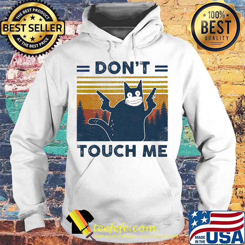Black Cat Face Mask Don't touch me Vintage retro s Hoodie Black Cat Face Mask Don't touch me Vintage retro s Hoodie