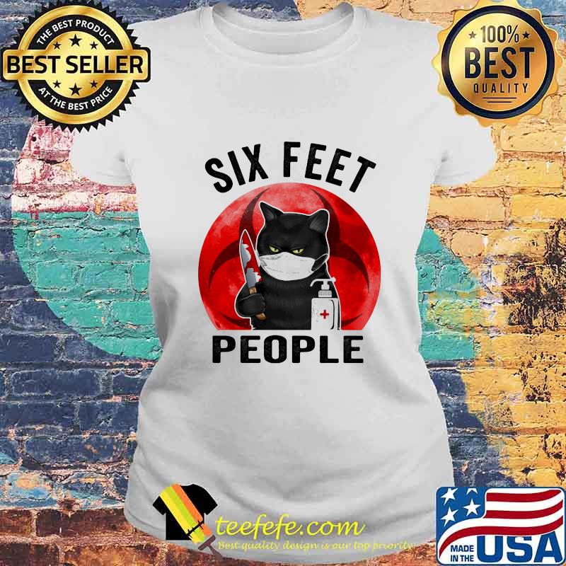 Black Cat Face mask Six Feet People Murderous Cat With Knife Sunset s Laides tee Black Cat Face mask Six Feet People Murderous Cat With Knife Sunset s Laides tee