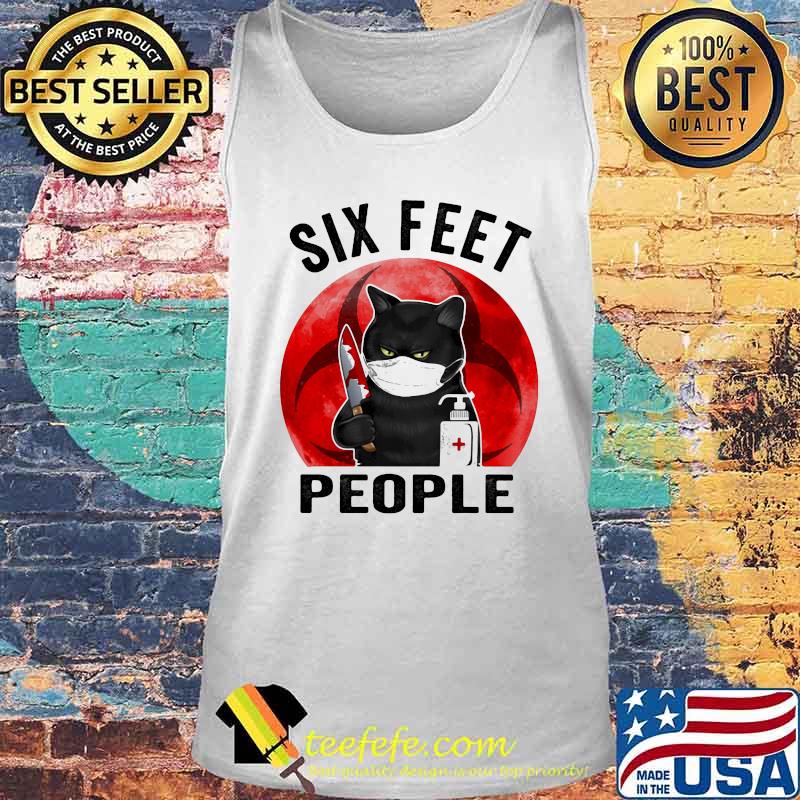 Black Cat Face mask Six Feet People Murderous Cat With Knife Sunset s Tank top Black Cat Face mask Six Feet People Murderous Cat With Knife Sunset s Tank top