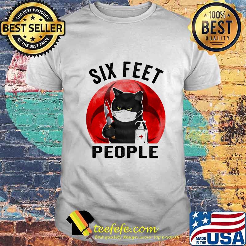 Black Cat Face mask Six Feet People Murderous Cat With Knife Sunset shirt Black Cat Face mask Six Feet People Murderous Cat With Knife Sunset shirt