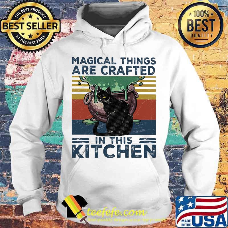 Black Cat Magical things are crafted in this kitchen vintage retro s Hoodie Black Cat Magical things are crafted in this kitchen vintage retro s Hoodie