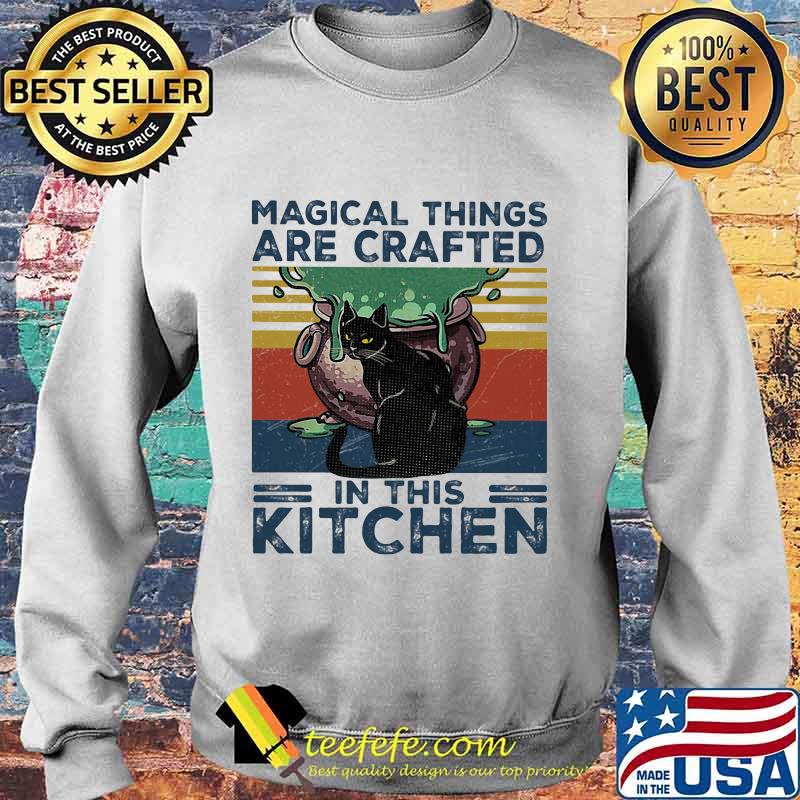 Black Cat Magical things are crafted in this kitchen vintage retro s Sweater Black Cat Magical things are crafted in this kitchen vintage retro s Sweater