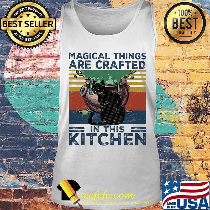 Black Cat Magical things are crafted in this kitchen vintage retro s Tank top Black Cat Magical things are crafted in this kitchen vintage retro s Tank top