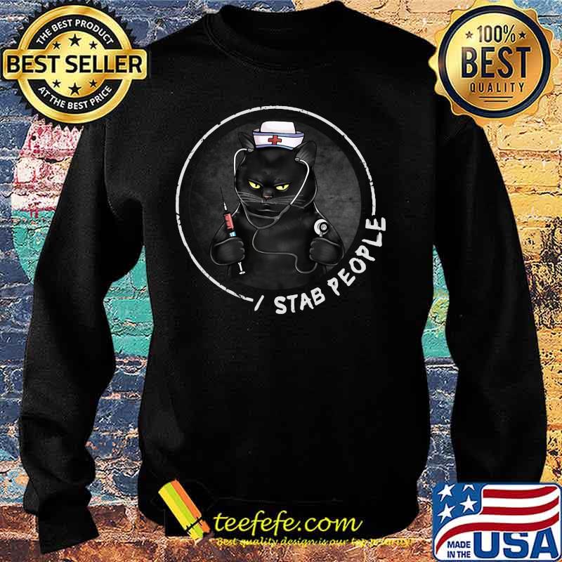 Black cat nurse i stab people s Sweater Black cat nurse i stab people s Sweater