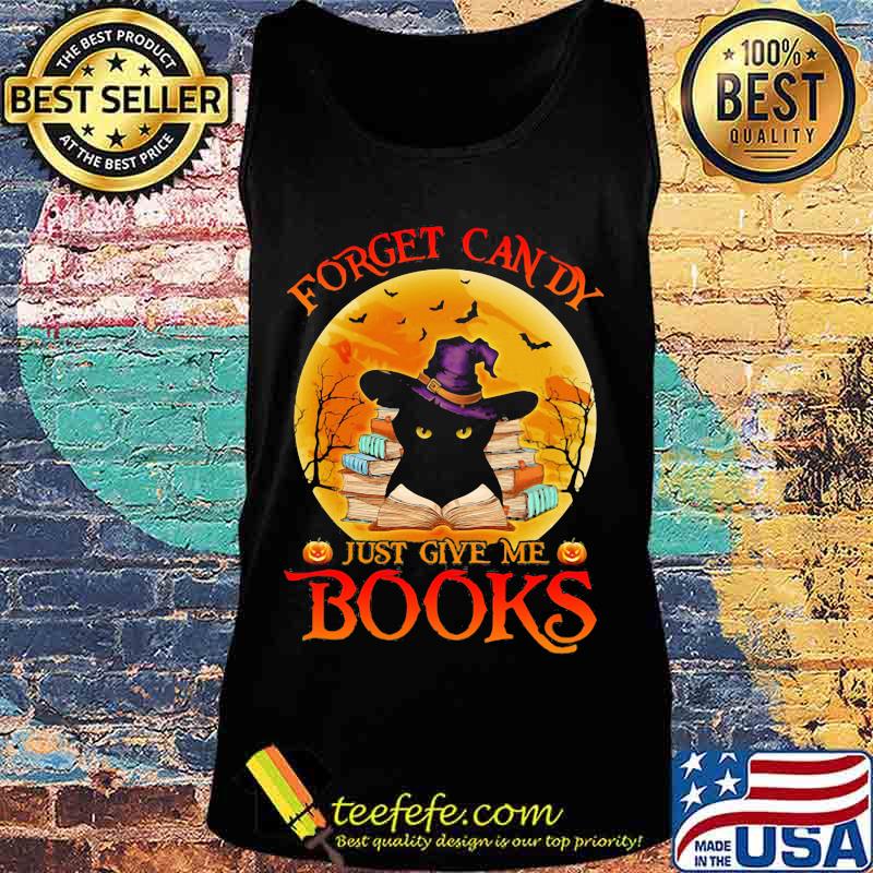 Black Cat Witch Forget candy just give me books sunset s Tank top Black Cat Witch Forget candy just give me books sunset s Tank top