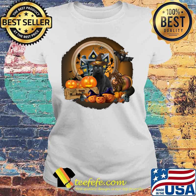 Black Cat Witch Pumpkin Witch Halloween s Laides tee Black Cat Witch Pumpkin Witch Halloween s Laides tee