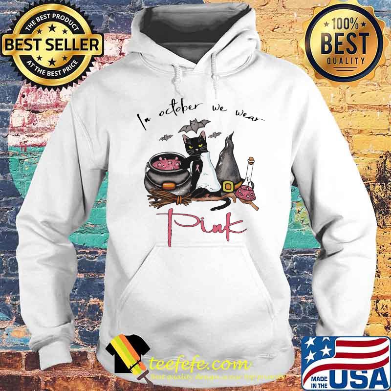 Black Cat Witch Tattoo Cancer awareness In october we wear pink s Hoodie Black Cat Witch Tattoo Cancer awareness In october we wear pink s Hoodie