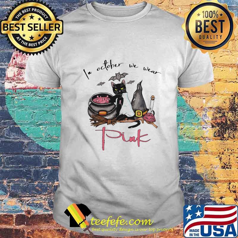 Black Cat Witch Tattoo Cancer awareness In october we wear pink shirt