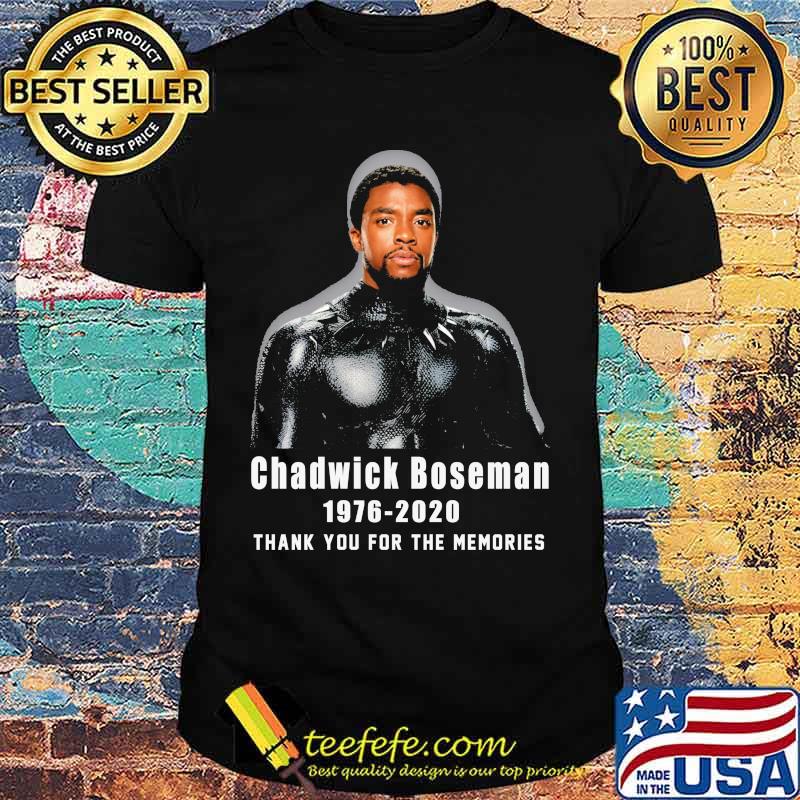 Black panther chadwick 1976 2020 thank you for the memories shirt