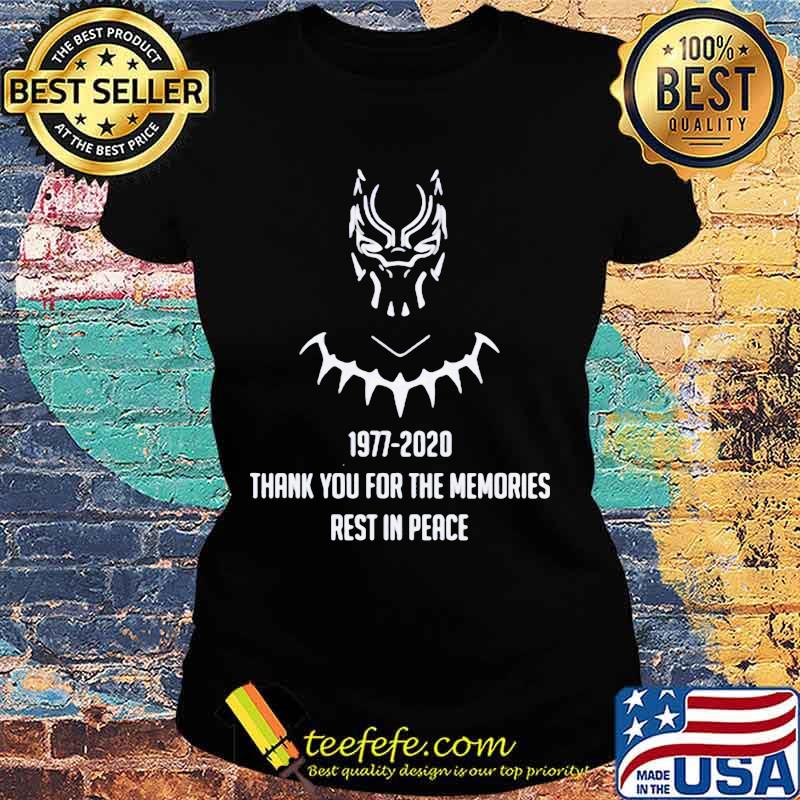 Black panther chadwick 1977 2020 thank you for the memories rest in peace s Ladies tee Black panther chadwick 1977 2020 thank you for the memories rest in peace s Ladies tee