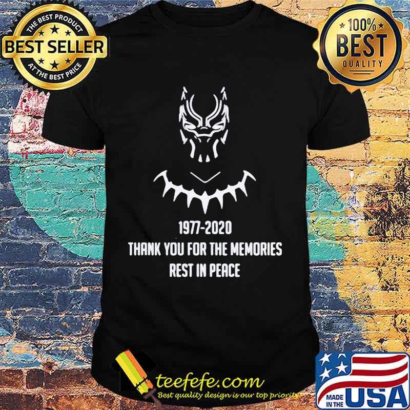 Black panther chadwick 1977 2020 thank you for the memories rest in peace shirt