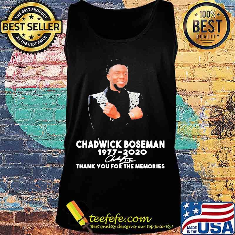 Black panther chadwick 1977 2020 thank you for the memories signature s Tank top Black panther chadwick 1977 2020 thank you for the memories signature s Tank top