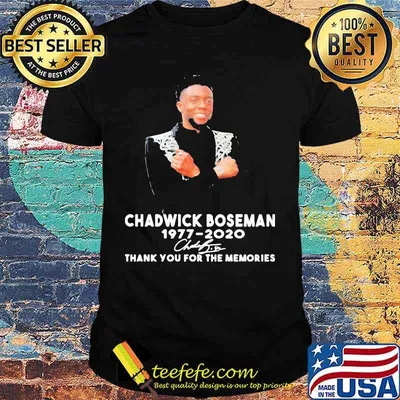 Black panther chadwick 1977 2020 thank you for the memories signature shirt