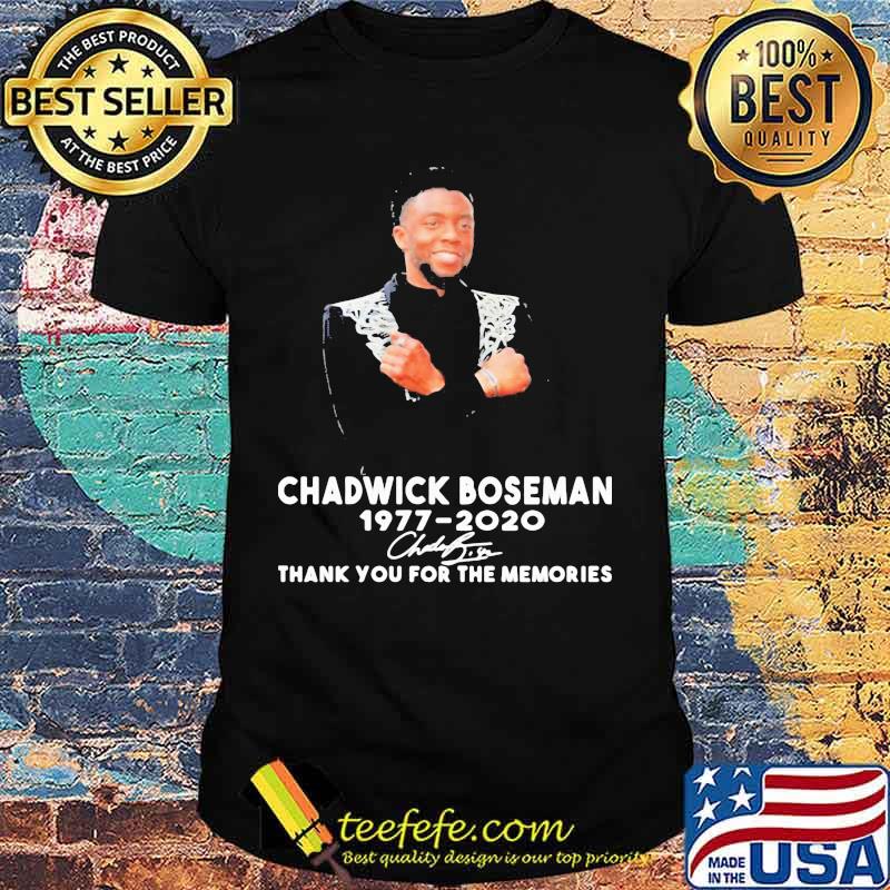 Black panther chadwick 1977 2020 thank you for the memories signature shirt Black panther chadwick 1977 2020 thank you for the memories signature shirt