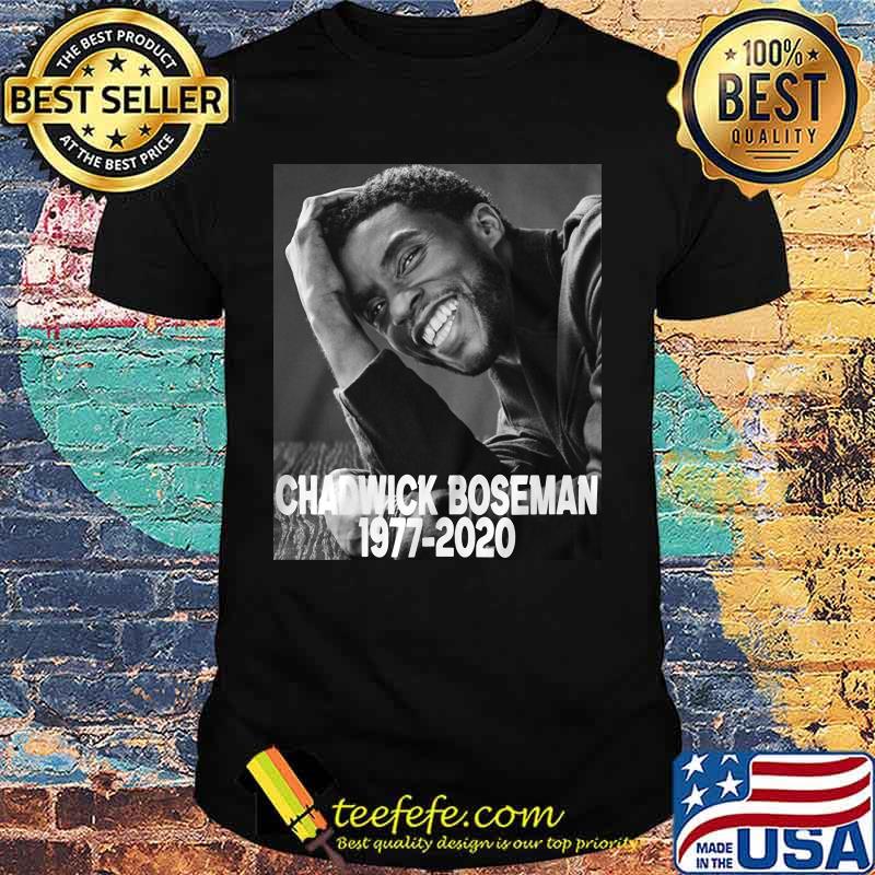 Black panther chadwick Boseman 1977 2020 smiling picture shirt