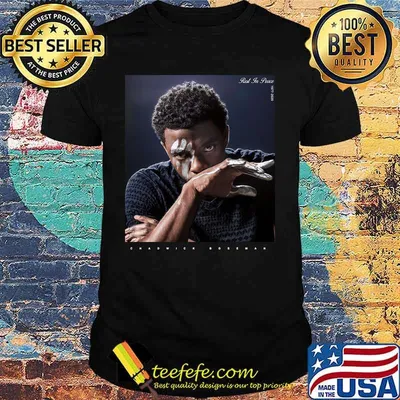 Black panther chadwick Boseman picture shirt