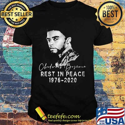 Black panther chadwick rest in peace 1976 2020 signature shirt
