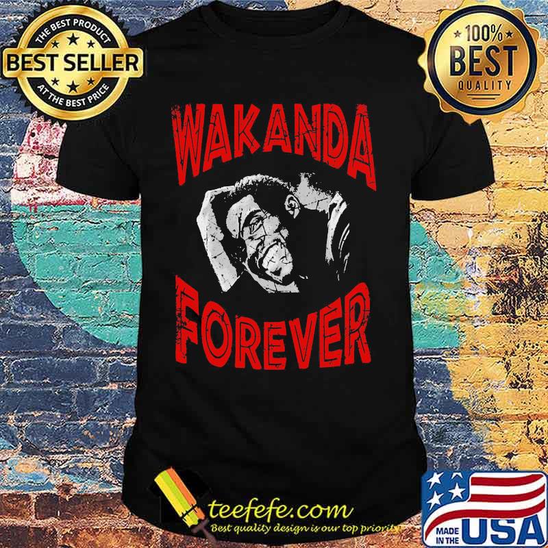 Black panther chadwick wakanda forever smiling shirt