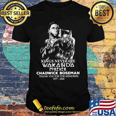 Black panther kings never die wakanda forever rip chadwick Boseman thank you for the memories 1977 2020 signature shirt
