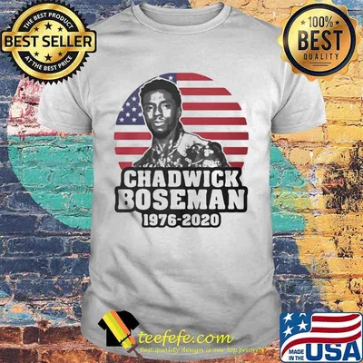 Black panther rip chadwick actor 1976 2020 american flag shirt