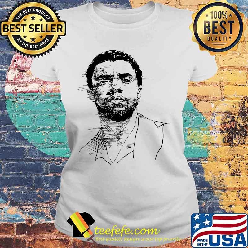 Black panther rip chadwick art white and black s Laides tee Black panther rip chadwick art white and black s Laides tee