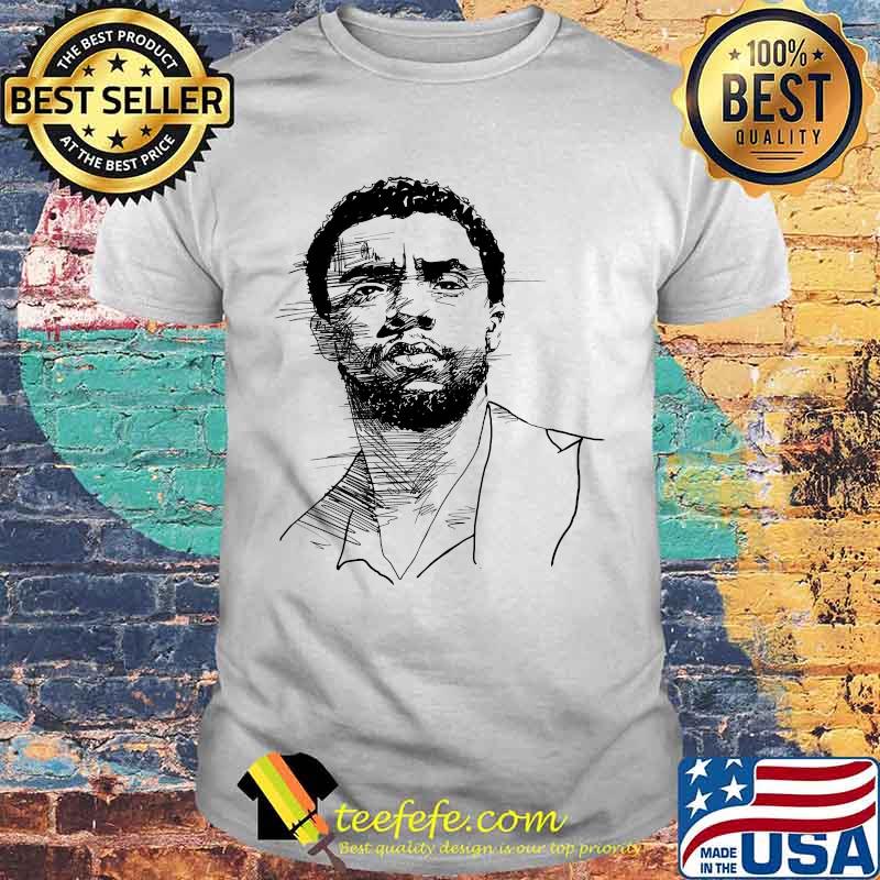 Black panther rip chadwick art white and black shirt Black panther rip chadwick art white and black shirt