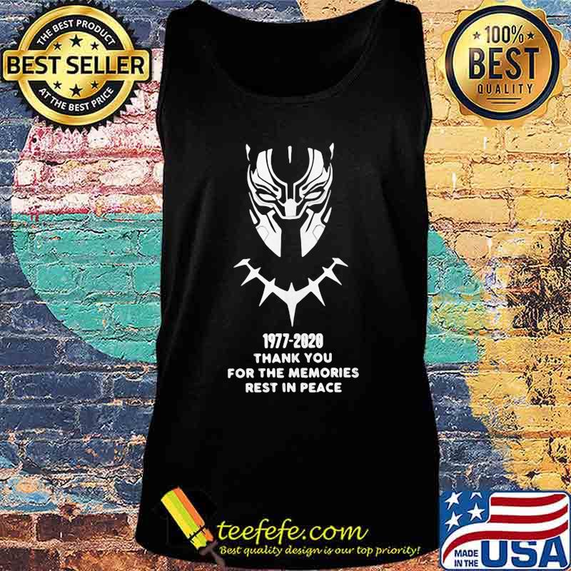 Black panther rip chadwick boseman 1977 2020 thank you for the memories rest in peace s Tank top Black panther rip chadwick boseman 1977 2020 thank you for the memories rest in peace s Tank top