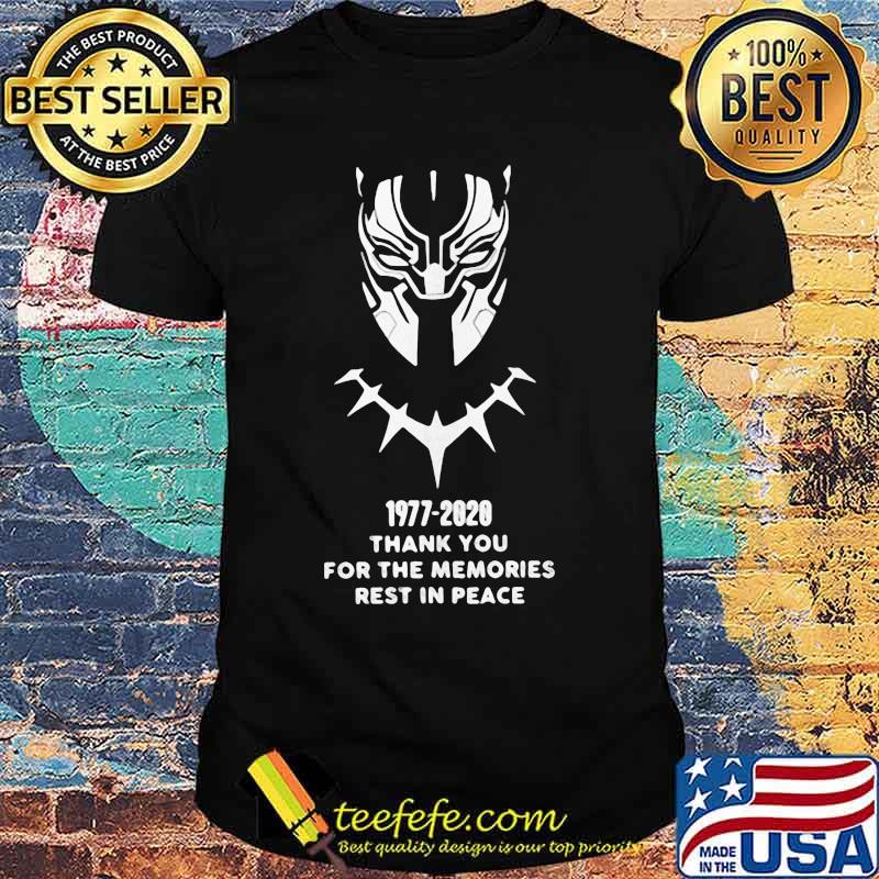 Black panther rip chadwick boseman 1977 2020 thank you for the memories rest in peace shirt