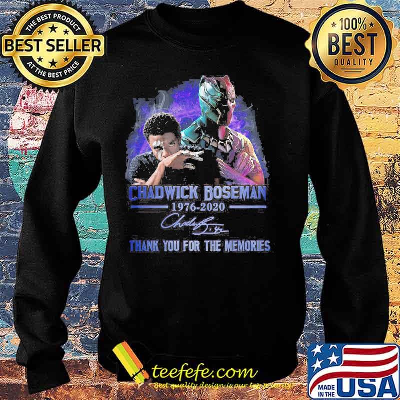 Black panther rip chadwick Boseman 1977 2020 thank you for the memories signature art s Sweater Black panther rip chadwick Boseman 1977 2020 thank you for the memories signature art s Sweater
