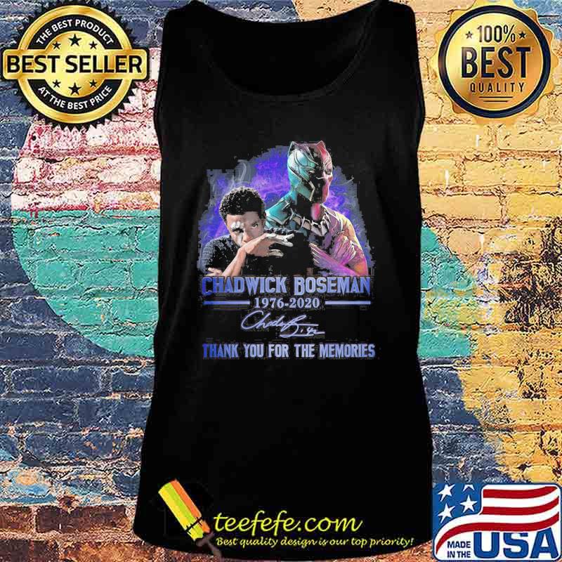 Black panther rip chadwick Boseman 1977 2020 thank you for the memories signature art s Tank top Black panther rip chadwick Boseman 1977 2020 thank you for the memories signature art s Tank top
